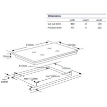Electrolux 90cm 5 Zone Induction Cooktop EHI955BE hero image