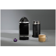 DeLonghi Pixie Nespresso Capsule Coffee Machine Silver and Aeroccino3 EN127SAE hero image