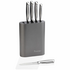 Stanley Rogers Oval Metallic Pewter 6 Piece Knife Block Set 41416 image NaN