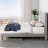 Zinus Debi Queen Upholstered Bed Base Light Grey AU-FHVP-LG-Q image NaN