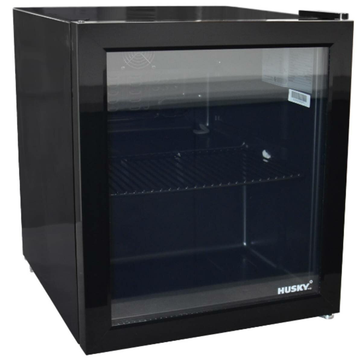 Indoor bar fridge glass door top