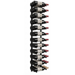 KingsBottle 36 Bottle Offset Peg Metal Rail Wall-Mounted Wine Rack RAIL1368-WPH03MBK hero image