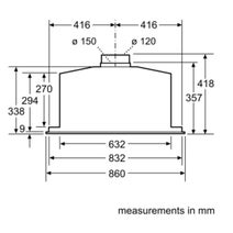 Siemens iQ700 86cm Under Cupboard Rangehood LB89586AU hero image
