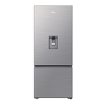 Haier 431L Bottom Mount Refrigerator with Non-Plumbed Water Dispenser Satina Silver HRF420BHS hero image