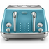 DeLonghi Icona Capitals Kettle and Four Slice Toaster Breakfast Pack CTOC4003AZKBOC2001AZ image NaN