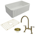 Turner Hastings Novi 75 Butler Sink Pack with Brushed Brass Ludlow Bridge Mixer Tap and Accessories PKG020 image NaN