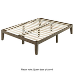 Zinus Moiz Queen Wood Bed Base Walnut AU-RWPBW-14Q hero image
