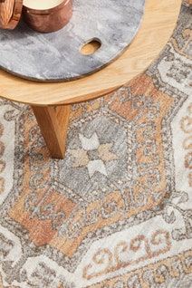 Rug Culture Mayfair Large Grey & Peach Rug 240X240CM - MAY-CAT-GRY-240X240 hero image