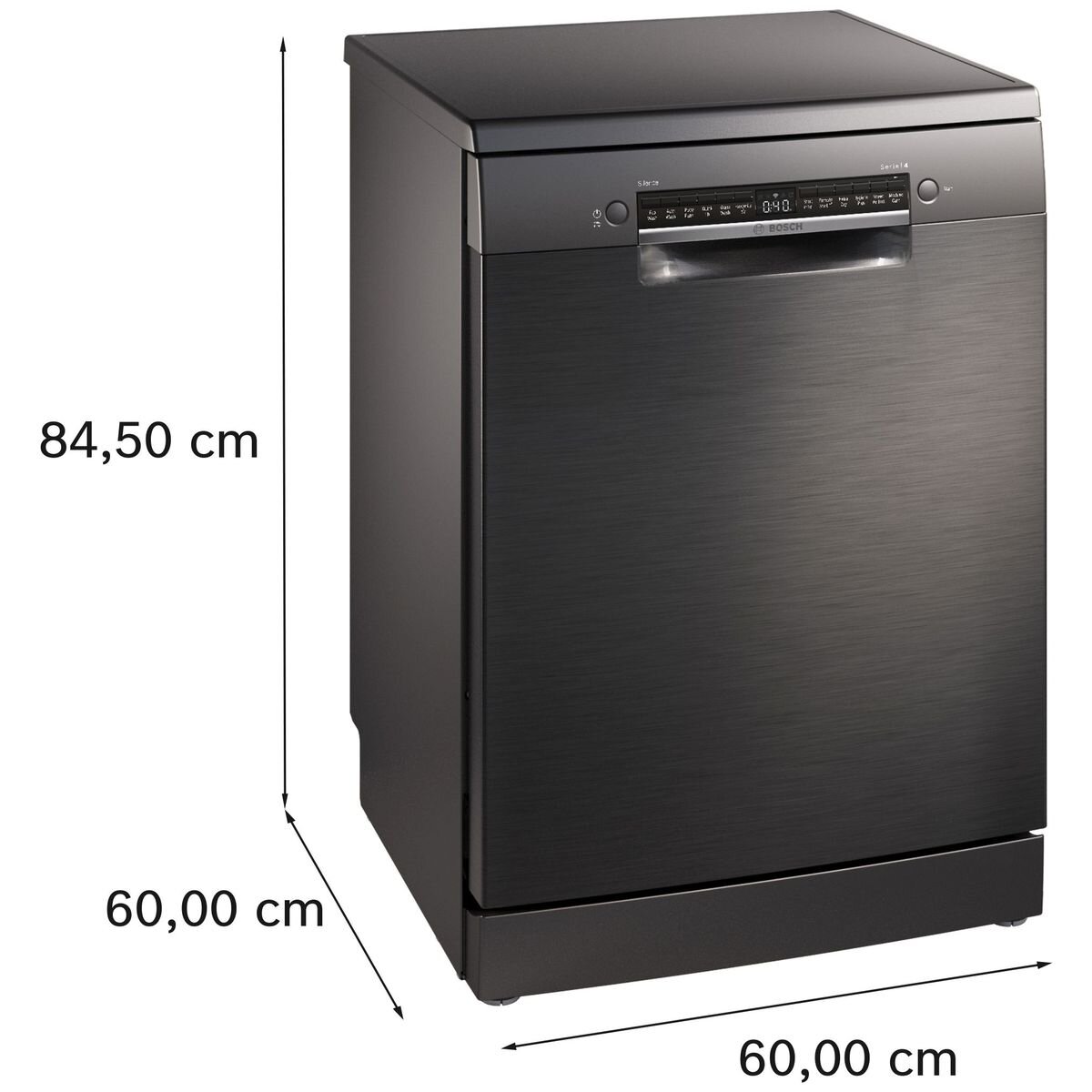 Bosch 60cm Series 4 Freestanding Black Inox Dishwasher SMS4HVB01A hero image