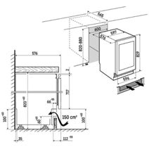 Liebherr Built In Under Bench Vinidor Wine Cabinet Single Zone Left Hinge UWGB3631LH hero image