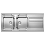 Blanco TIPO 8S Double Bowl Inset Sink with Right Hand Drainer 528227 hero image