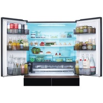 Hitachi 670L Multi Drawer French Door Refrigerator Crystal White Glass R-GW670TAXW hero image