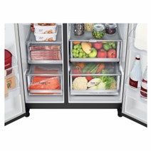 LG 635L Side by Side Fridge with InstaView Door-in-Door GS-V635MBLC hero image