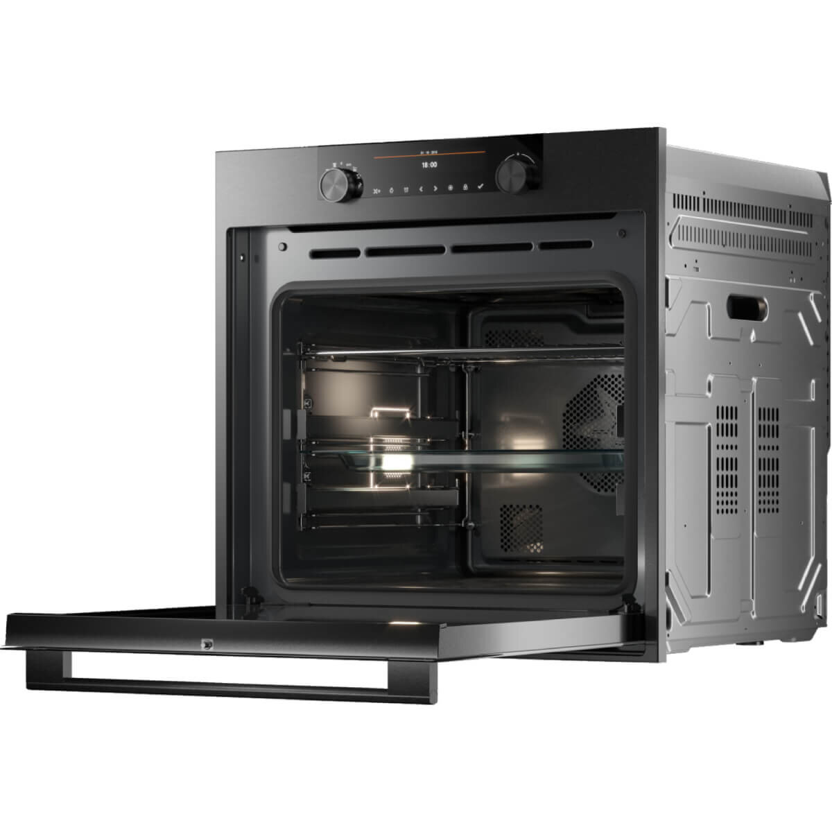 ASKO 60cm Pyrolytic Craft Built-In Oven Black Steel OP8687B hero image