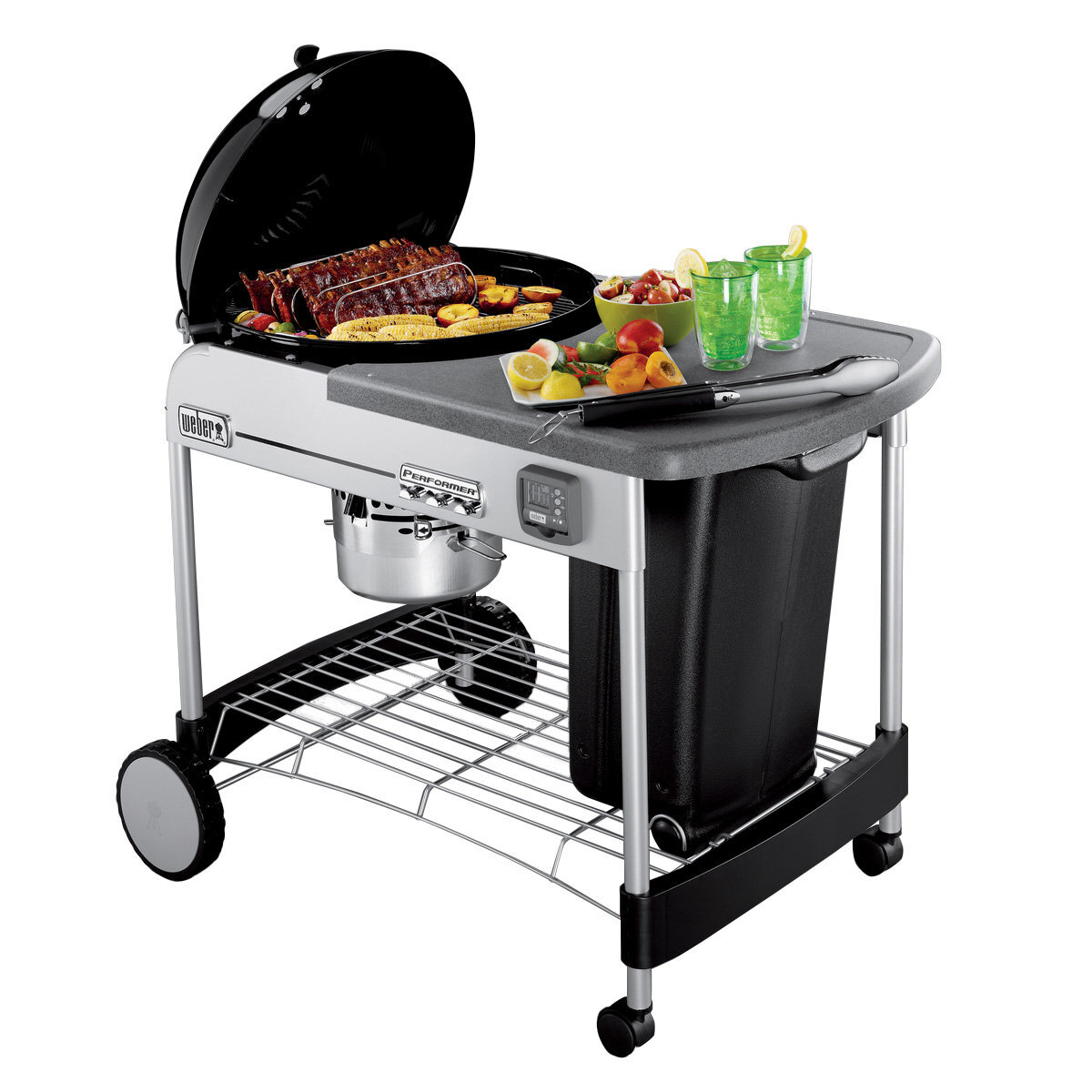 Weber K15401024 Performer Premium Kettle Charcoal Fuel BBQ with