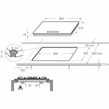 KitchenAid 86cm 5 Burner Gas Cooktop KHSP5 86510 hero image