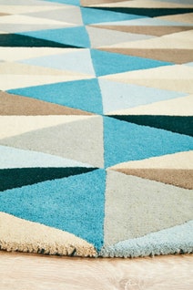Rug Culture Matrix Small Turquoise Rug 150X150CM - MTX-901-TUR-150X150 hero image