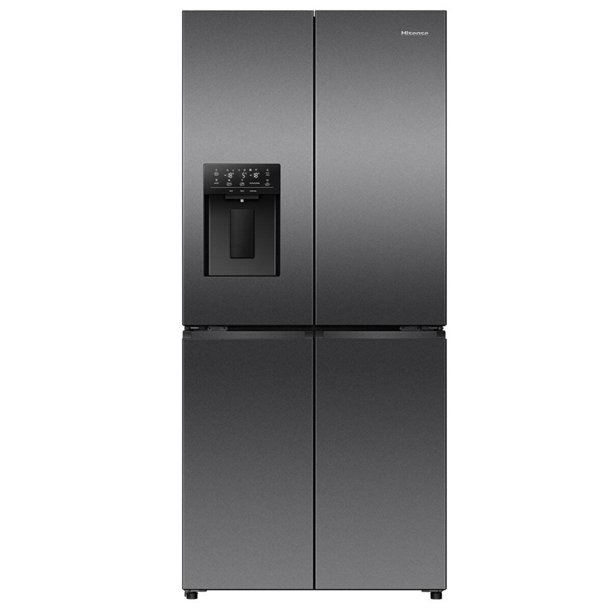 Hisense 483L French Door Fridge Black Steel with Non-Plumbed Ice