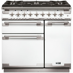 Falcon 90cm Elise Freestanding Dual Fuel Oven/Stove White and Nickel ELS90DFWH/N hero image
