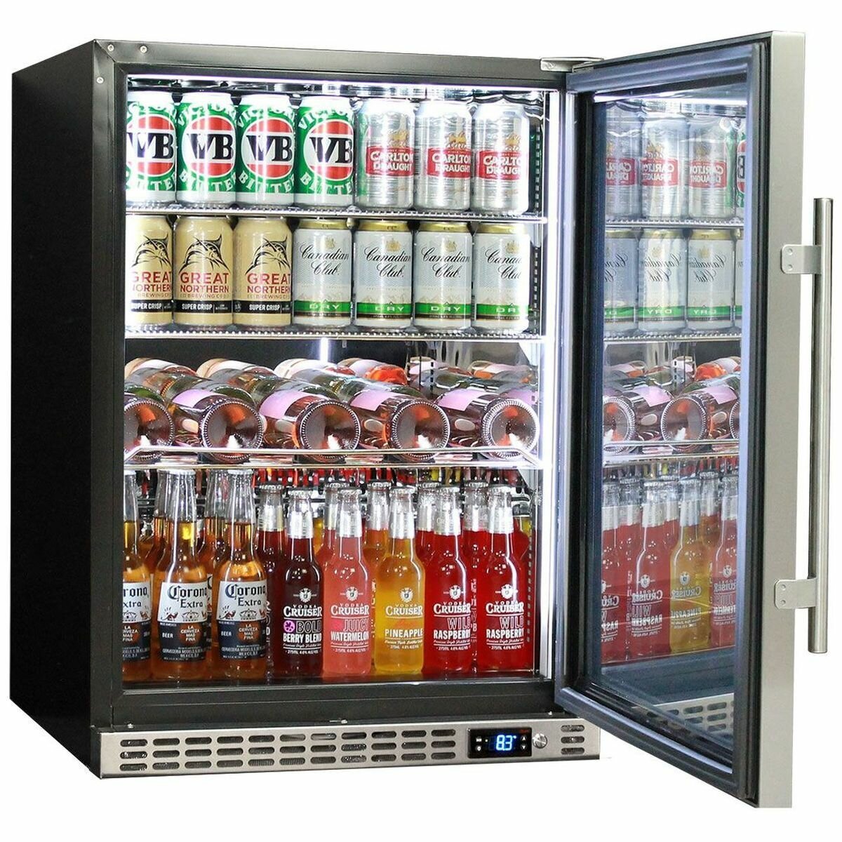 Schmick Glass Door Under Bench Bar Fridge SK156-SS hero image