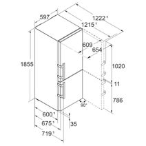 Liebherr Prime 332L Bottom Mount Fridge with Easy Fresh and VarioTemp Left Hinge SCNSDH5253LHH hero image