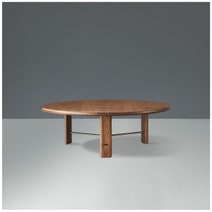 Kalona Paramount 90cm Round Coffee Table Dark Walnut PARA10FWADNATBRZD900 hero image