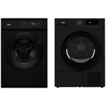 Mykin 6kg Front Load Washer & 8kg Heat Pump Dryer Black Package (Not Stackable) MFLW600BMHPD800B hero image