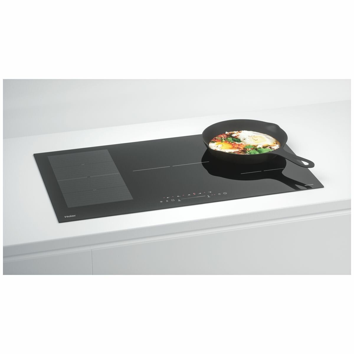 Haier 90cm Induction Cooktop Five Zones with Flexi Zone HCI905FTB3 hero image