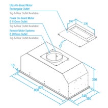 Whispair X3MD09S5.IL 90cm Monte Carlo Undermount Rangehood with Lite Inline Remote Motor hero image