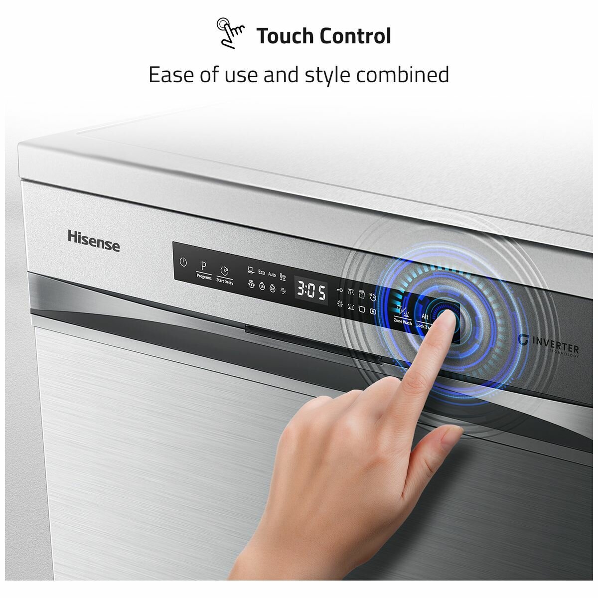 Hisense 60cm Freestanding Stainless Steel Dishwasher HSCM15FS hero image
