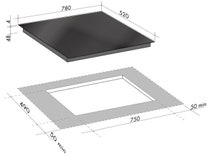 Artusi AID784 78cm Induction Cooktop hero image