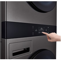 LG AI WashTower 19kg/10kg All-In-One Stacked Washer Dryer Black Steel WWT-1910B hero image