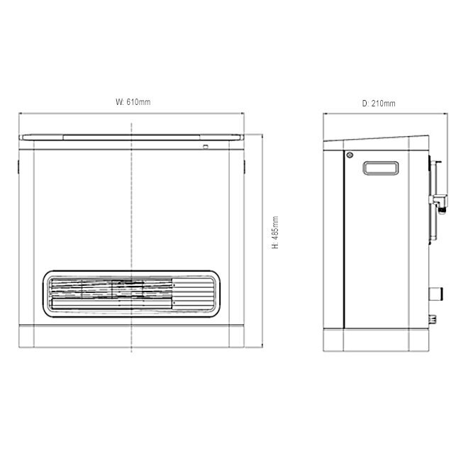 Omega Altise Unflued LPG Convector Heater OAGCH25LPS hero image