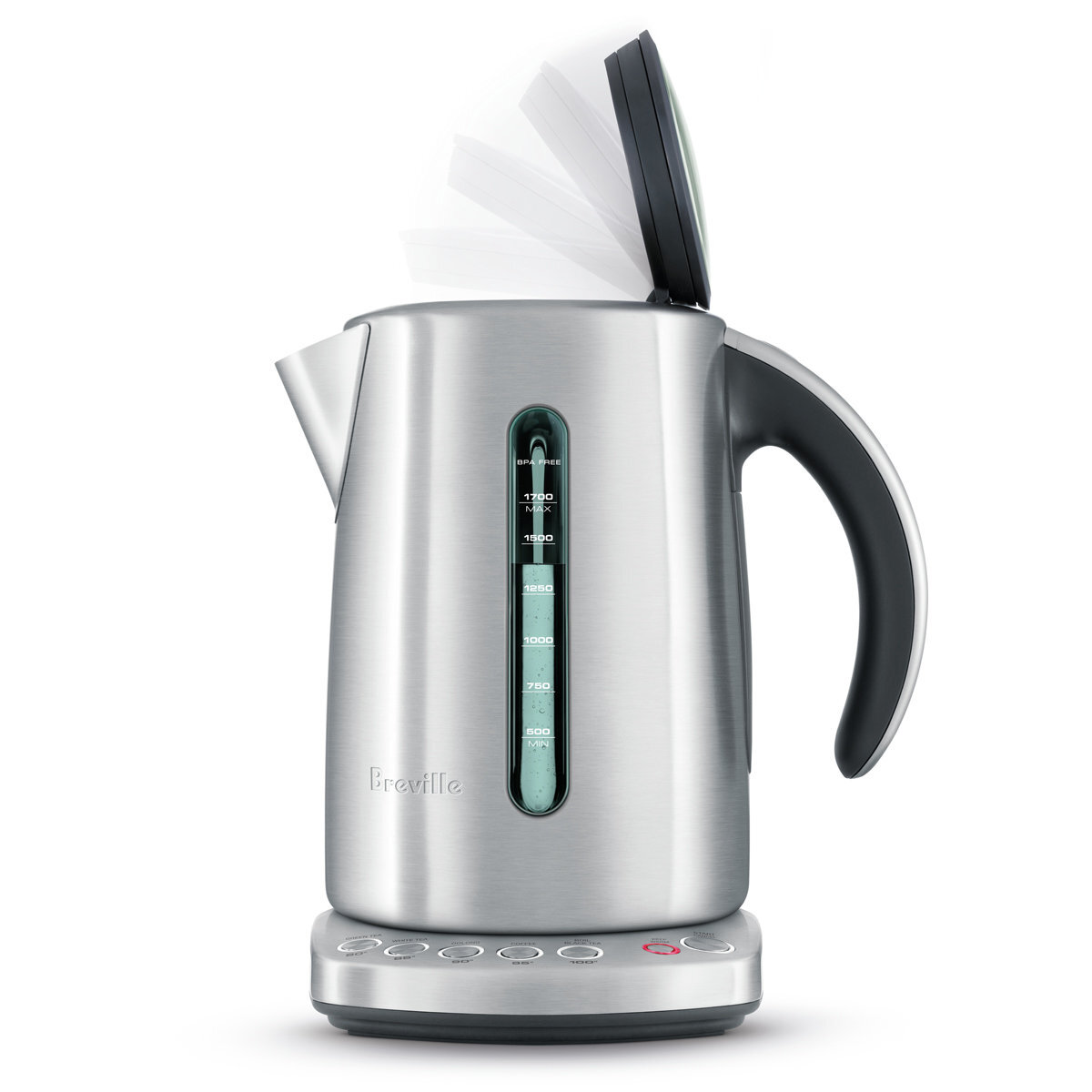 Breville the Smart Temperature Control Kettle BKE825BSS hero image
