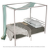 Zinus Patricia Queen Metal Canopy Bed Frame White AU-CPBFW-Q image NaN