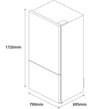 Fisher & Paykel Series 5 494L Bottom Mount Refrigerator Black Stainless Steel Right Hinge RF522BRPB6 hero image