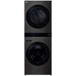 LG AI WashTower 19kg/10kg All-In-One Stacked Washer Dryer Black Steel WWT-1910B hero image