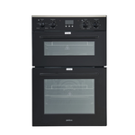 Brohn 60cm Built-In Black Glass Double Electric Oven BROD6001BLK hero image