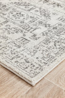 Rug Culture Chrome Medium Silver & Off White Rug 300X80CM - CRO-ADD-SIL-300X80 hero image