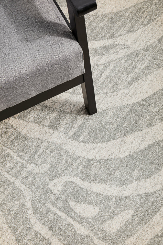 Rug Culture Chrome Large Silver & Off White Rug 290X200CM - CRO-SAV-SIL-290X200 hero image