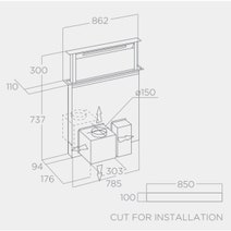 Elica 90cm Get Up Downdraft Rangehood Black GETUPBLMAT-A-90 hero image