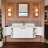 Turner Hastings Evara 120x53 Wall Hung Vanity with Real Marble Top and Ceramic Undercounter Basin White 3TH EV120-WH-3TH image NaN