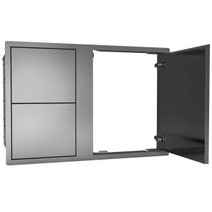 Beefeater Stainless Steel Single Cupboard Door with 2 Drawers BOC2050SA hero image