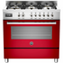 Bertazzoni 90cm Professional Series Freestanding Dual Fuel Oven/Stove PRO906MFESROT image NaN