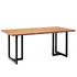Reddie Suzy Rectangle Dining Table 160cm Teak Top Black Base image NaN