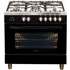 Artusi 90cm Dual Fuel Black Freestanding Oven CAFG91B  image NaN