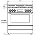 Beko 90cm Dual Fuel Stainless Steel Freestanding Oven BFC918GMX1 image NaN
