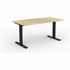 OLG Agile Fixed Single Desk 1500x750 New Oak Worktop with Black Frame OG_AGFSSD1575B_NO image NaN