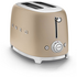 Smeg 50s Retro Style 2 Slice Toaster Matte Champagne TSF01CHMAU image NaN