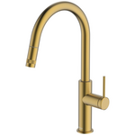 Abey Poco Pull Out Kitchen Mixer Tap Brushed Brass 6K1-BB-LF hero image